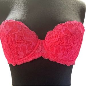 Victoria’s Secret PINK Strapless Bra 34D - Coral